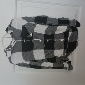 Black and white justice plaid